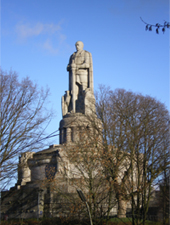 Hamburger Bismarckdenkmal, Aufnahme 2007, Bildhauer: Hugo Lederer, Architekt: Johann Emil Schaudt